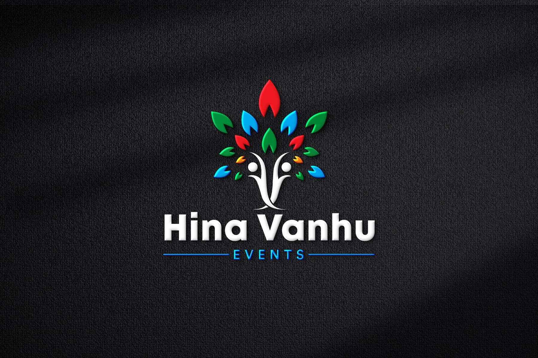 Hina Vanhu Events brand mockup by Bigfish Graphics