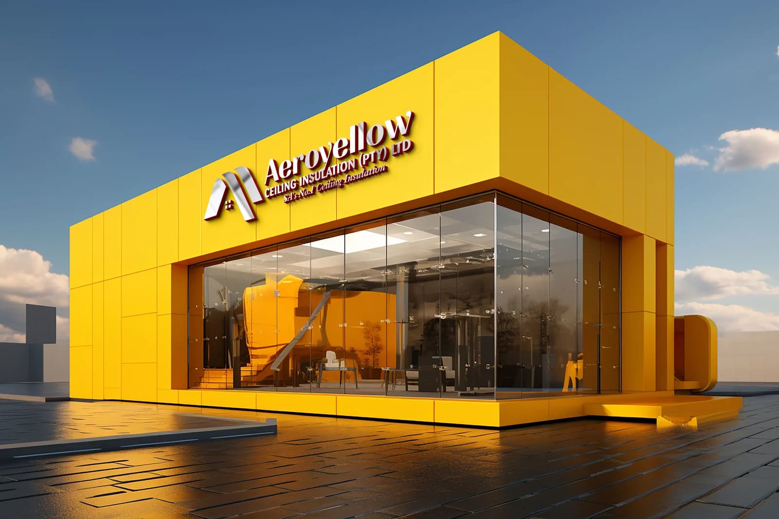 Aeroyellow brand mockup by Bigfish Graphics
