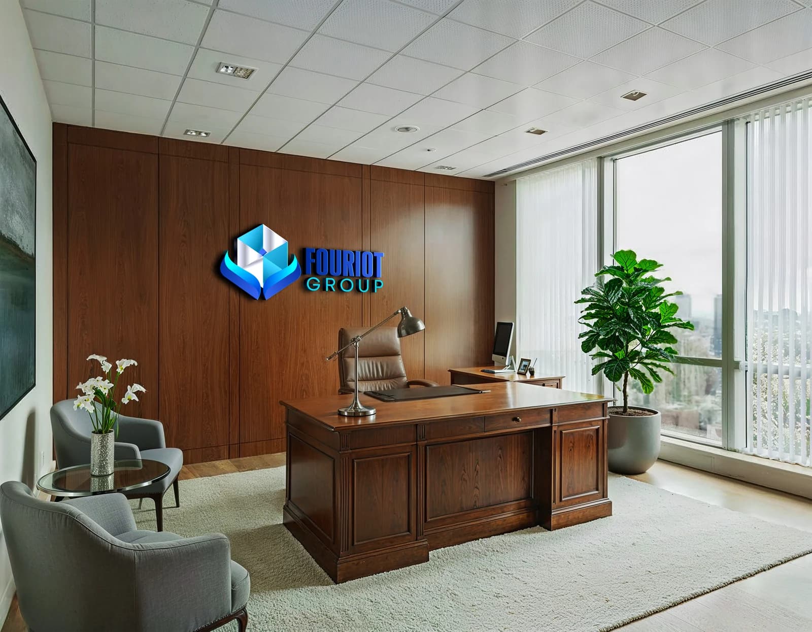 Fouriot Group brand mockup by Bigfish Graphics