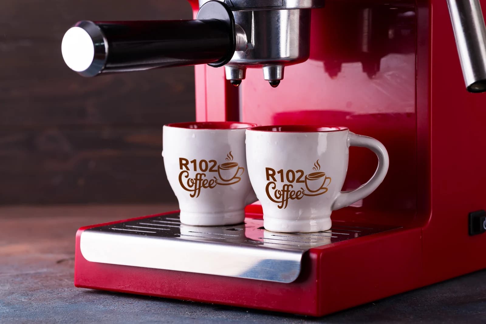 R102 Coffee brand mockup by Bigfish Graphics